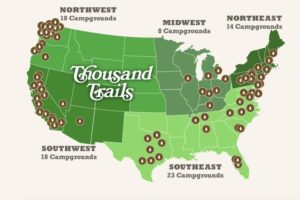 Thousand Trails USA Location Map
